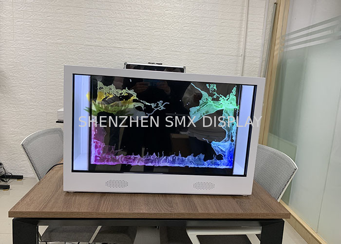 3 Sided 3D Hologram Screen Box Transparent Touch 3D Hologram Pyramid Display