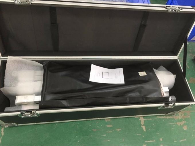 120 بوصة أمامية خلفية عرض سريع طي شاشة عرض محمولة مع الوقوف المعدن 3D PVC القماش 4