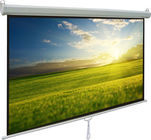 Durable manual pull down projection screen with Self-lock device