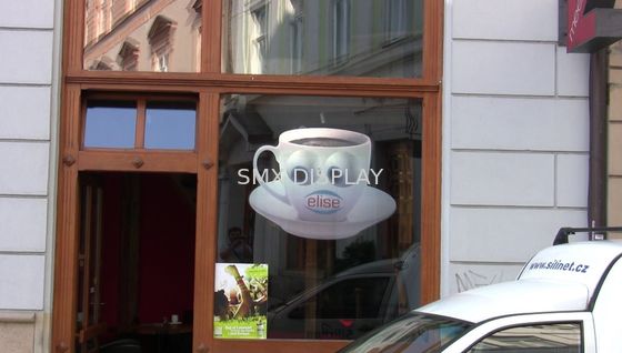 جودة 100um فيلم الإسقاط الخلفي الشفاف فيلم شاشة ثلاثية الأبعاد لنافذة المتجر مصنع