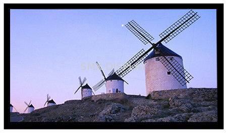 جودة 92 "شاشة العرض الثابتة حصول على هوم سينما ومرنة الأبيض / رمادي نسيج مصنع