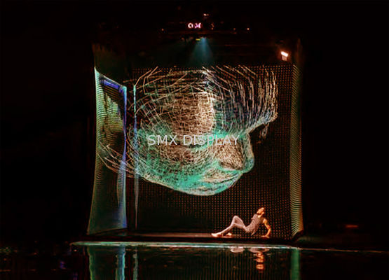 9x30m الشاشة الشبكة الهولوجرافية الشفافة شاشة بروجكتور هولوغرام للأحداث الحية