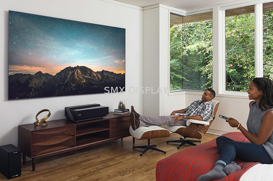 جودة Narrow Edge Fixed Frame شاشة العرض ، شاشة عرض المسرح المنزلي Shrot Throw مصنع