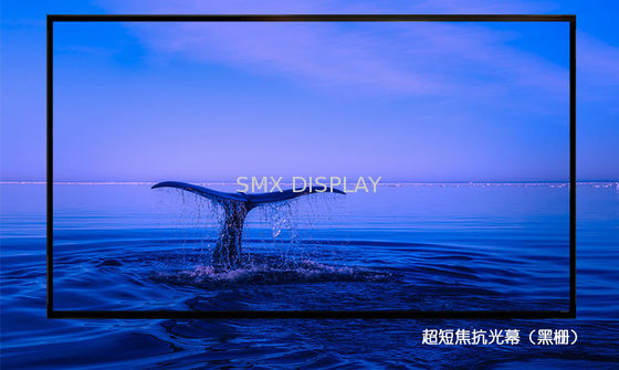 جودة 100 بوصة المضادة للضوء الإسقاط شاشة ثابتة الإطار مع فائق قصير رمي الإسقاط مصنع