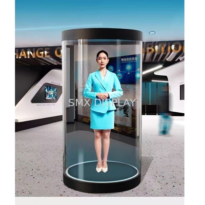 MPG تنسيق الفيديو 75 بوصة هولوغرامات 3D الإشارات الرقمية مع الصوت 8 أوهم 5W مكبرات الصوت مزدوجة وشاشة هولوغرافية بالحجم الحقيقي