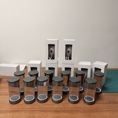 جودة 5.5 / 21.5/75 بوصة هولوغرام أسطوانة صندوق 3D هولوغرام أسطوانة أي تفاعلية لمعرض متحف مصنع