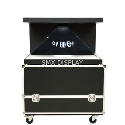 جودة 270 درجة 22-32 بوصة الصندوق الهولوغرافي العرض الجذاب الهرم الإسقاطية الثلاثية الأبعاد الهولوغرافية مصنع