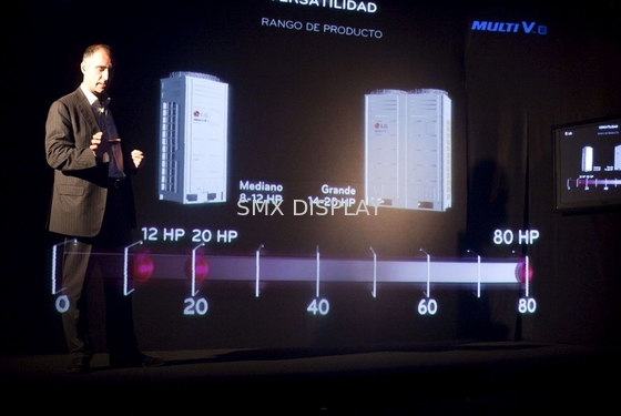 شاشة عرض تفاعلية 5x30m 95um 160 ° 3D Holographic