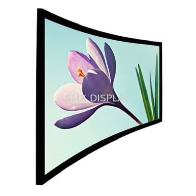 جودة 180 '' مرنة HD أبيض / رمادي منحني شاشة العرض مع الشظية بريليانس نسيج للأحداث مصنع