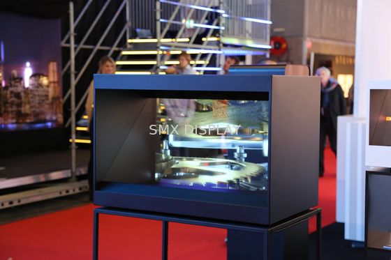 1 عرض جانبي 22 بوصة LED ضوء Holocube 3D Holographic Display لعرض البيع بالتجزئة